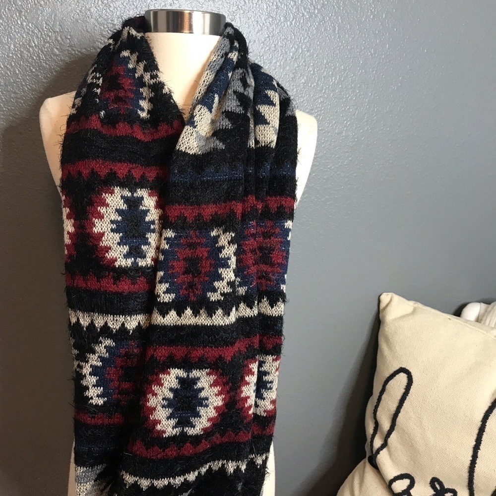 BP black Aztec infinity scarf.